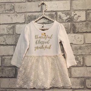 "Thankful, Blessed, Grateful Holiday Dress 12 Mths